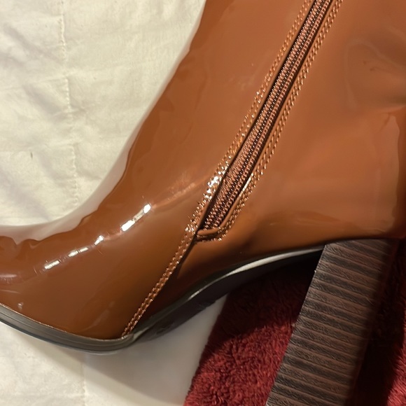 Booties! Shiny tan/brown color!! Brand new! - Picture 7 of 8